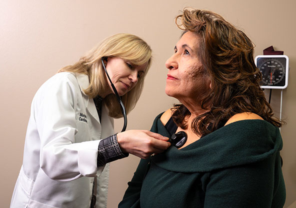 Pat was feeling pain. But unbeknownst to her, it was from her heart.