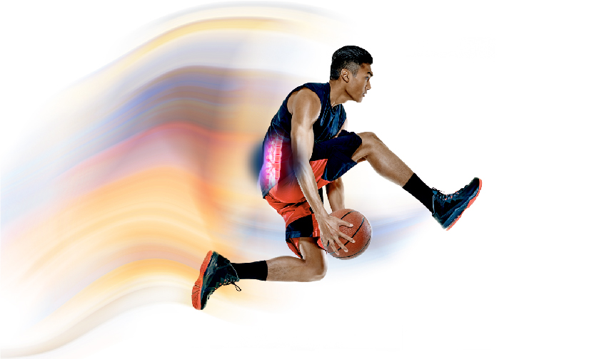 Guy playing basketball